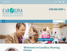 Tablet Screenshot of carolinahearinggroup.com